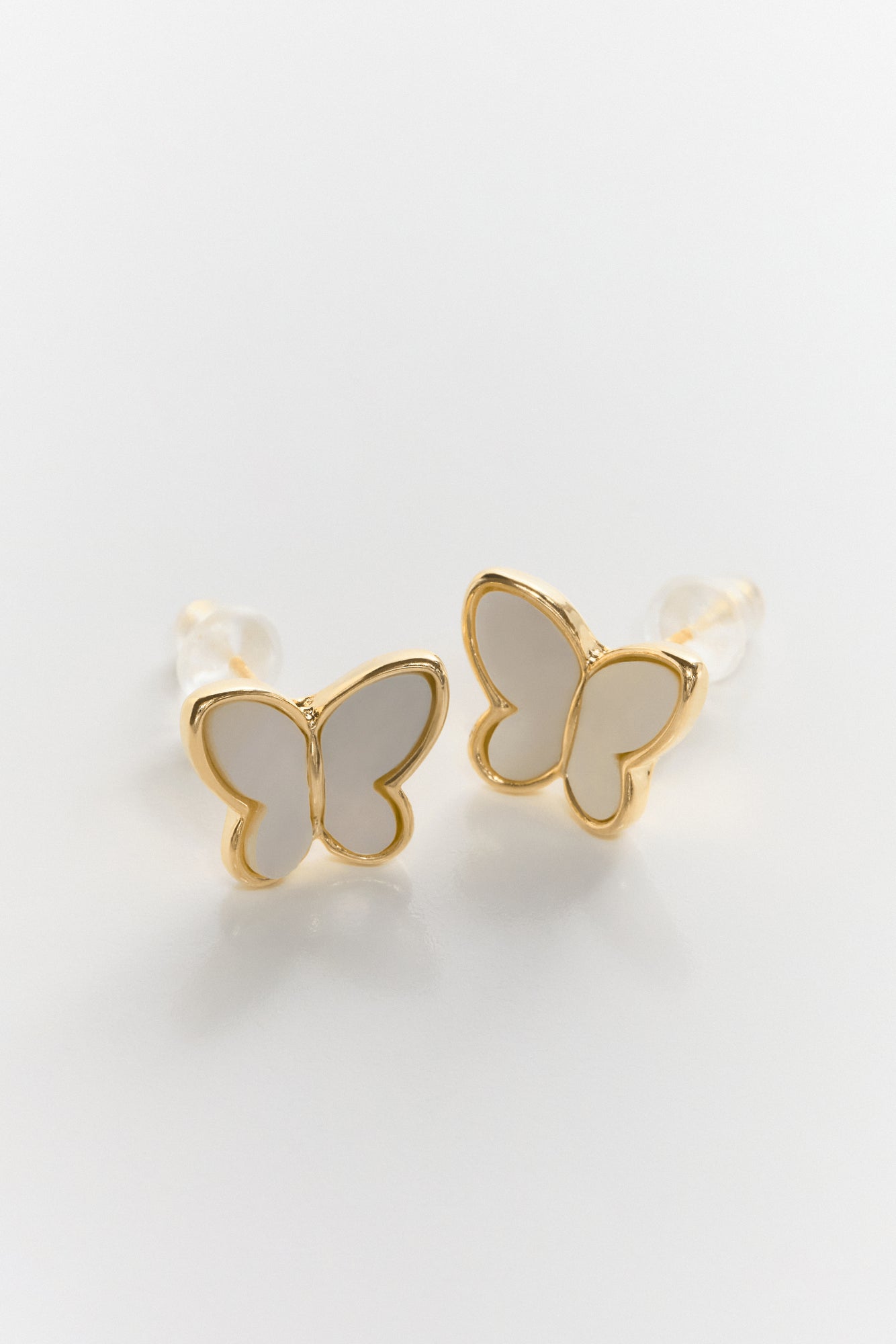 Pearl Butterfly Stud Earrings