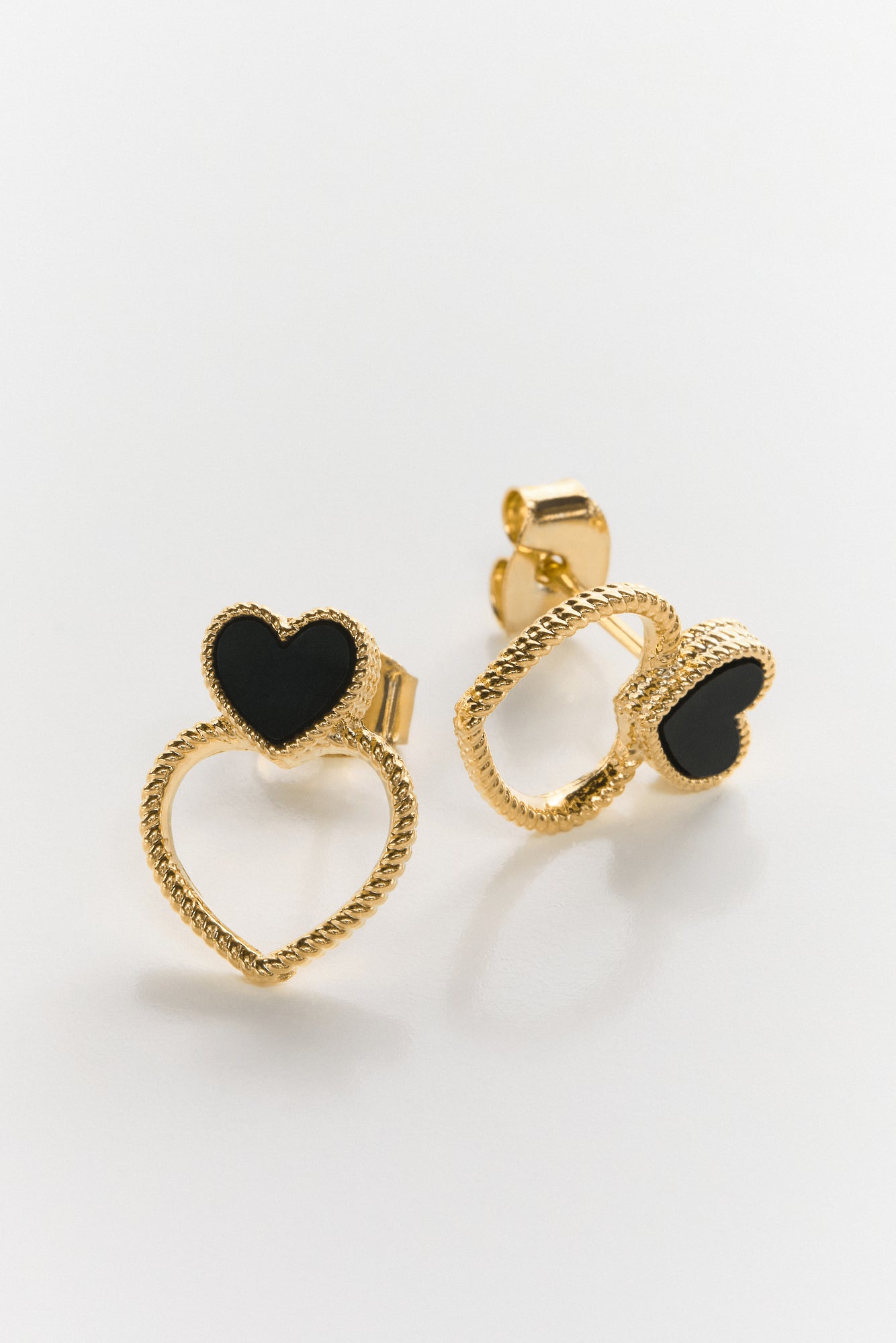 Heart on Heart Stud Earrings